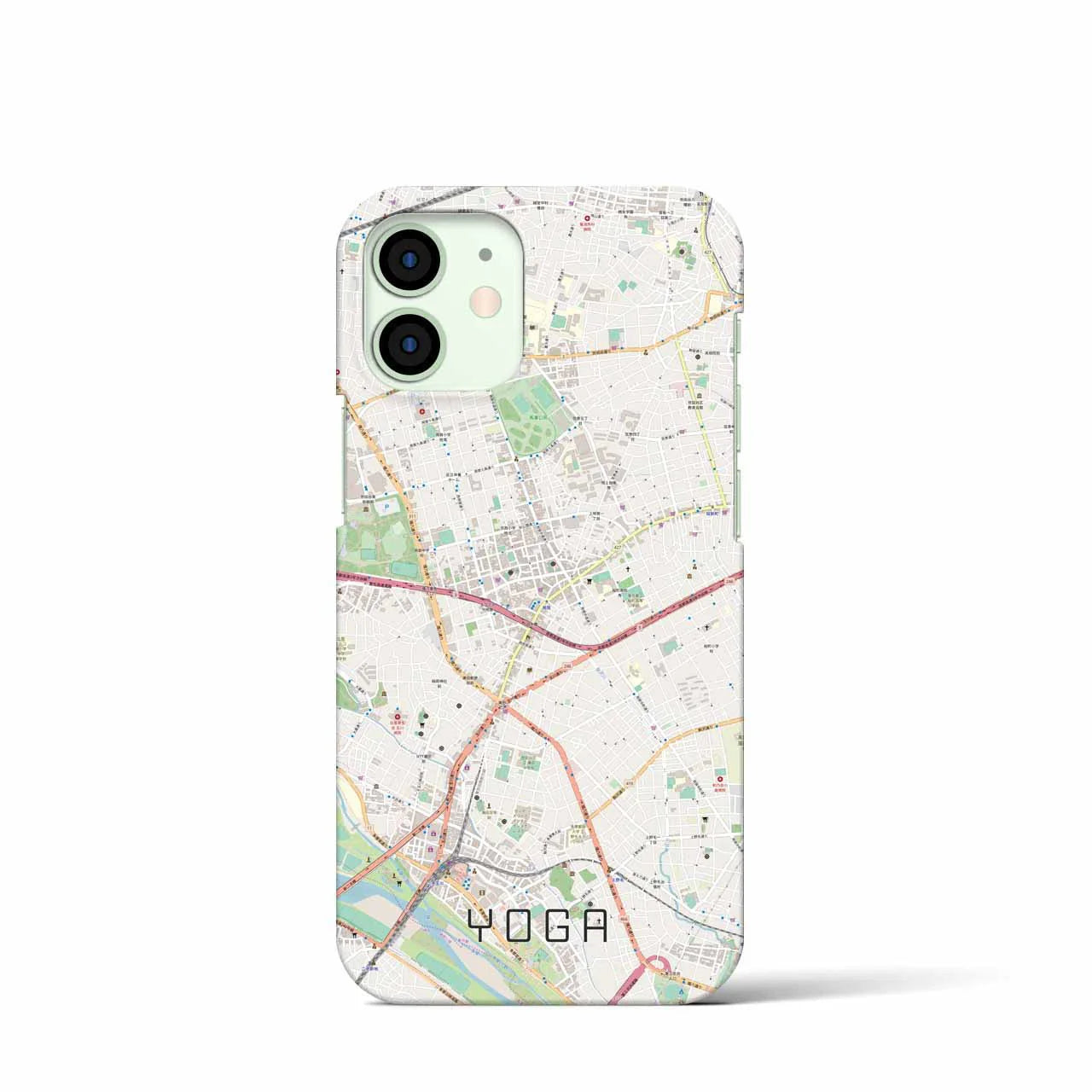 【用賀(東京都)】地図柄iPhoneケース(バックカバータイプ)