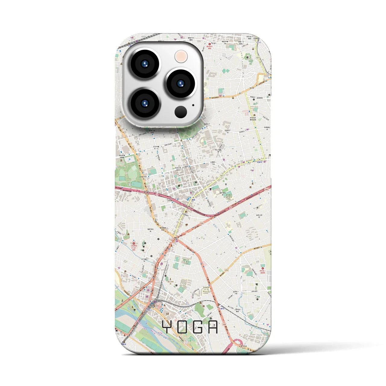 【用賀(東京都)】地図柄iPhoneケース(バックカバータイプ)