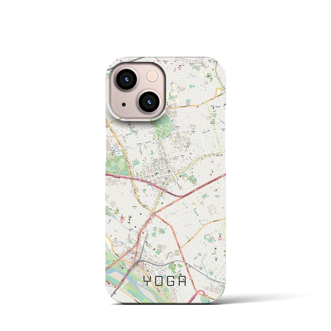 【用賀(東京都)】地図柄iPhoneケース(バックカバータイプ)