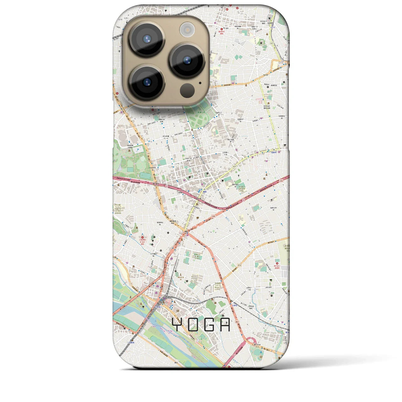 【用賀(東京都)】地図柄iPhoneケース(バックカバータイプ)