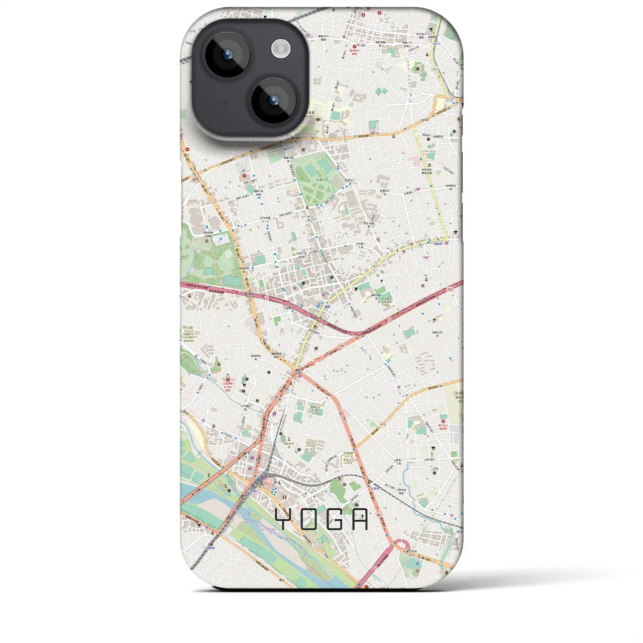 【用賀(東京都)】地図柄iPhoneケース(バックカバータイプ)