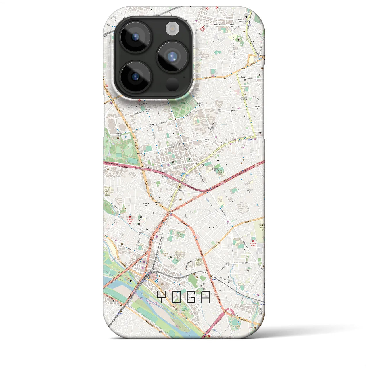 【用賀(東京都)】地図柄iPhoneケース(バックカバータイプ)
