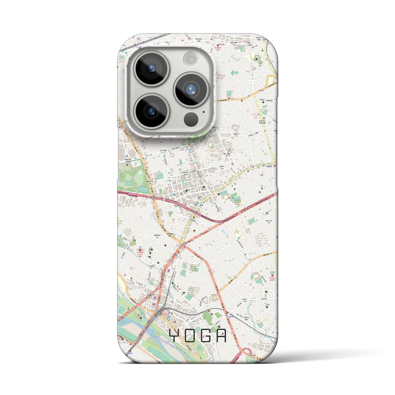 【用賀(東京都)】地図柄iPhoneケース(バックカバータイプ)