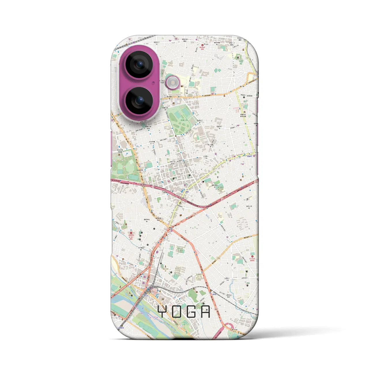 【用賀(東京都)】地図柄iPhoneケース(バックカバータイプ)