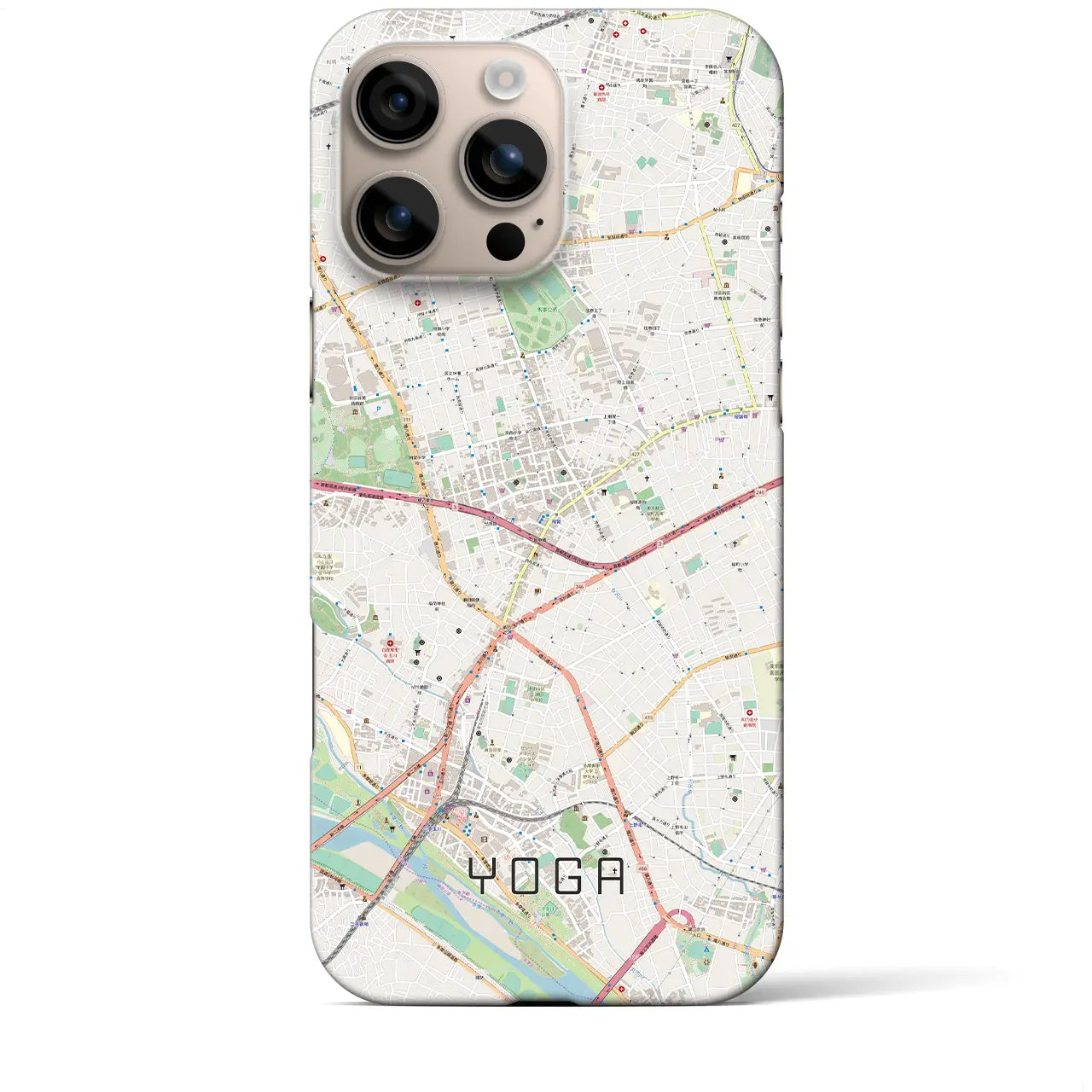【用賀(東京都)】地図柄iPhoneケース(バックカバータイプ)