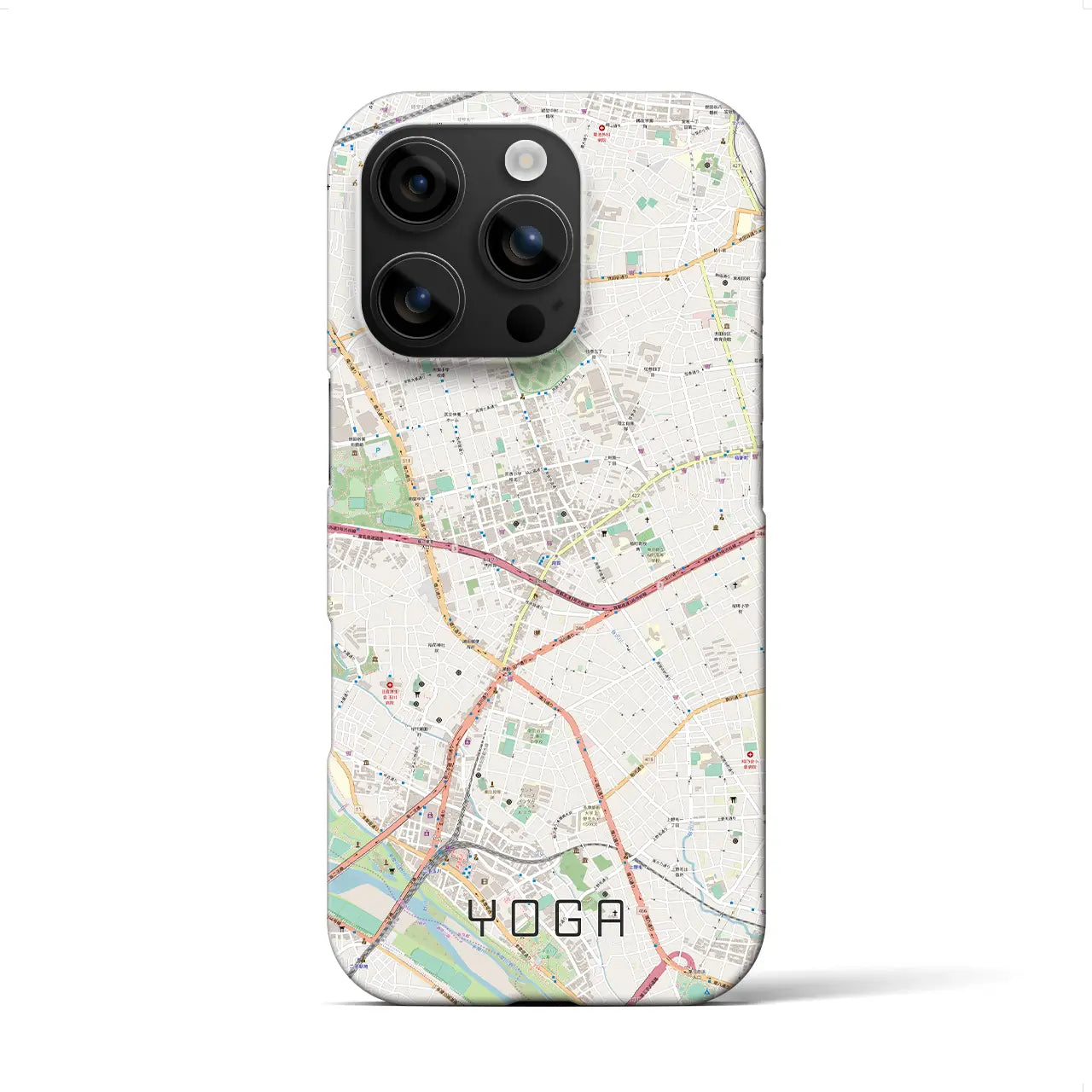 【用賀(東京都)】地図柄iPhoneケース(バックカバータイプ)
