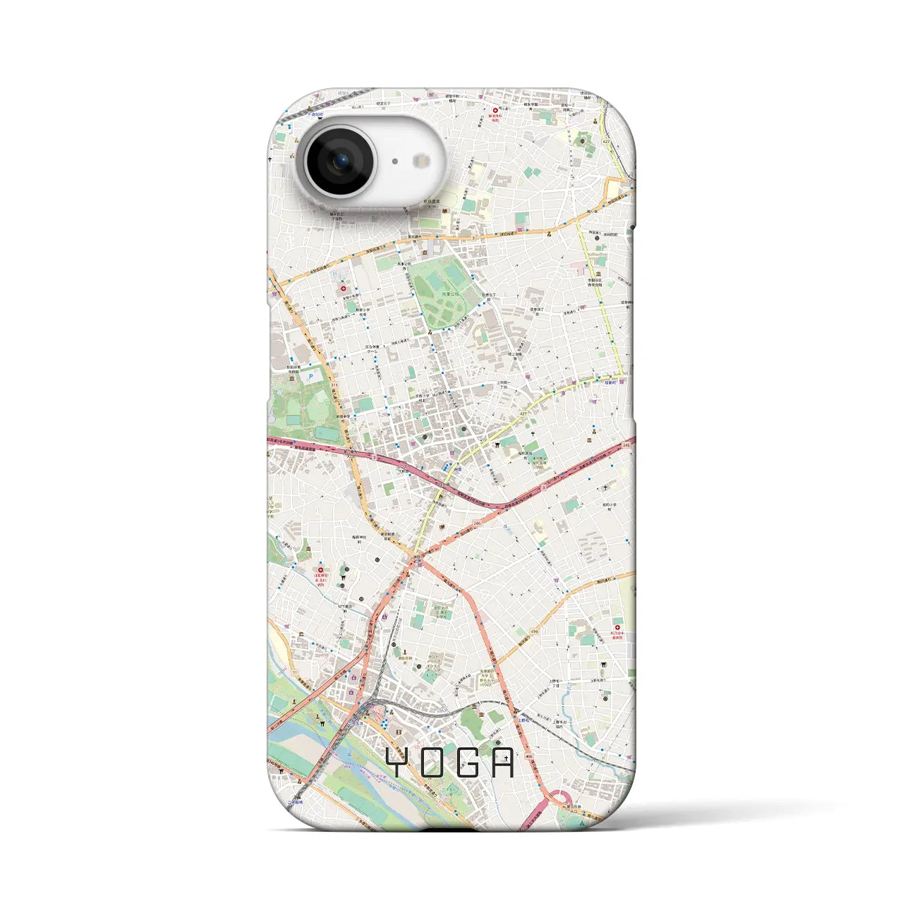 【用賀(東京都)】地図柄iPhoneケース(バックカバータイプ)