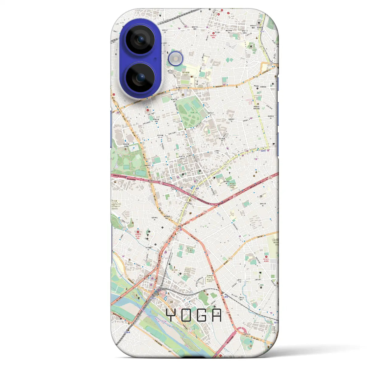 【用賀(東京都)】地図柄iPhoneケース(バックカバータイプ)ナチュラル・iPhone 16 Pro Max 用