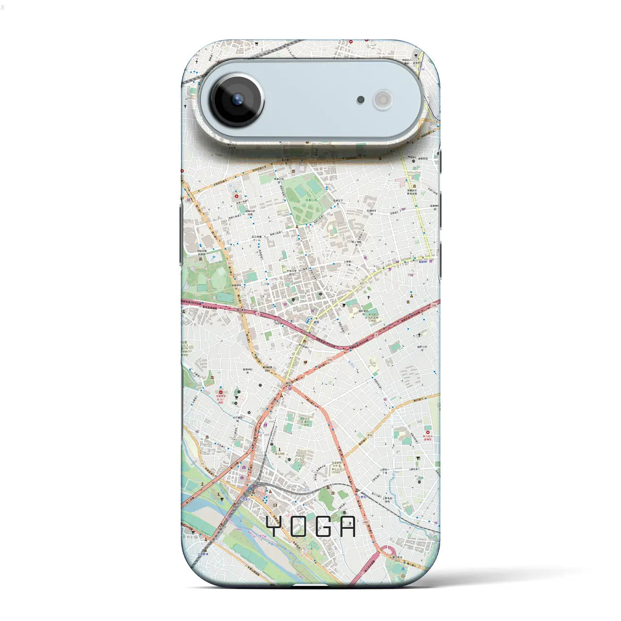 【用賀(東京都)】地図柄iPhoneケース(バックカバータイプ)