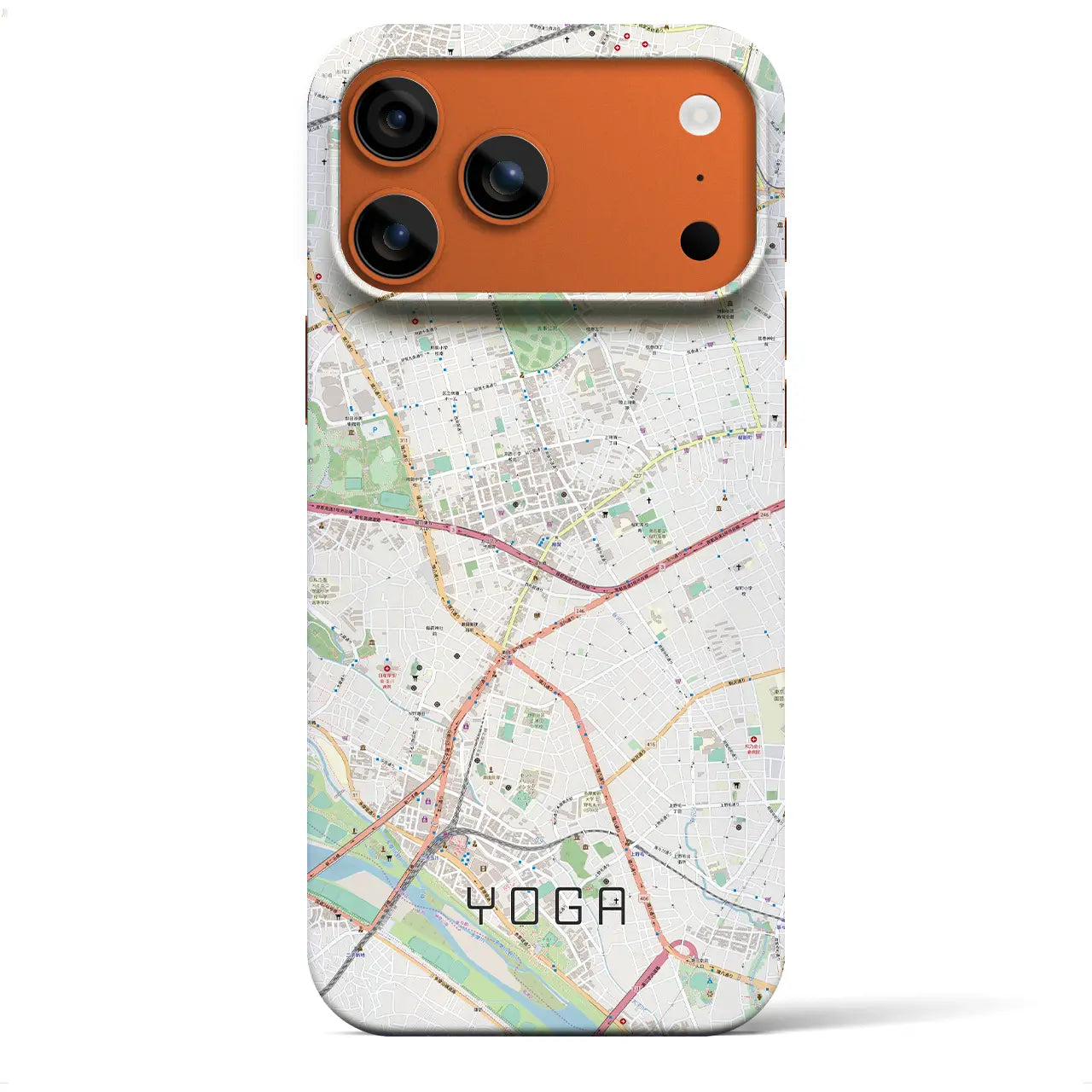 【用賀(東京都)】地図柄iPhoneケース(バックカバータイプ)
