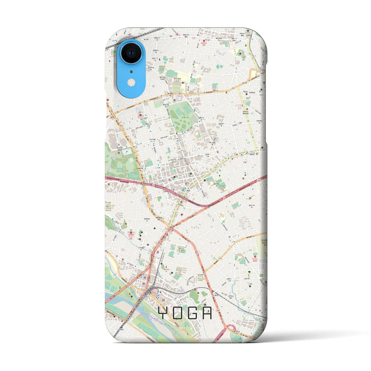 【用賀(東京都)】地図柄iPhoneケース(バックカバータイプ)