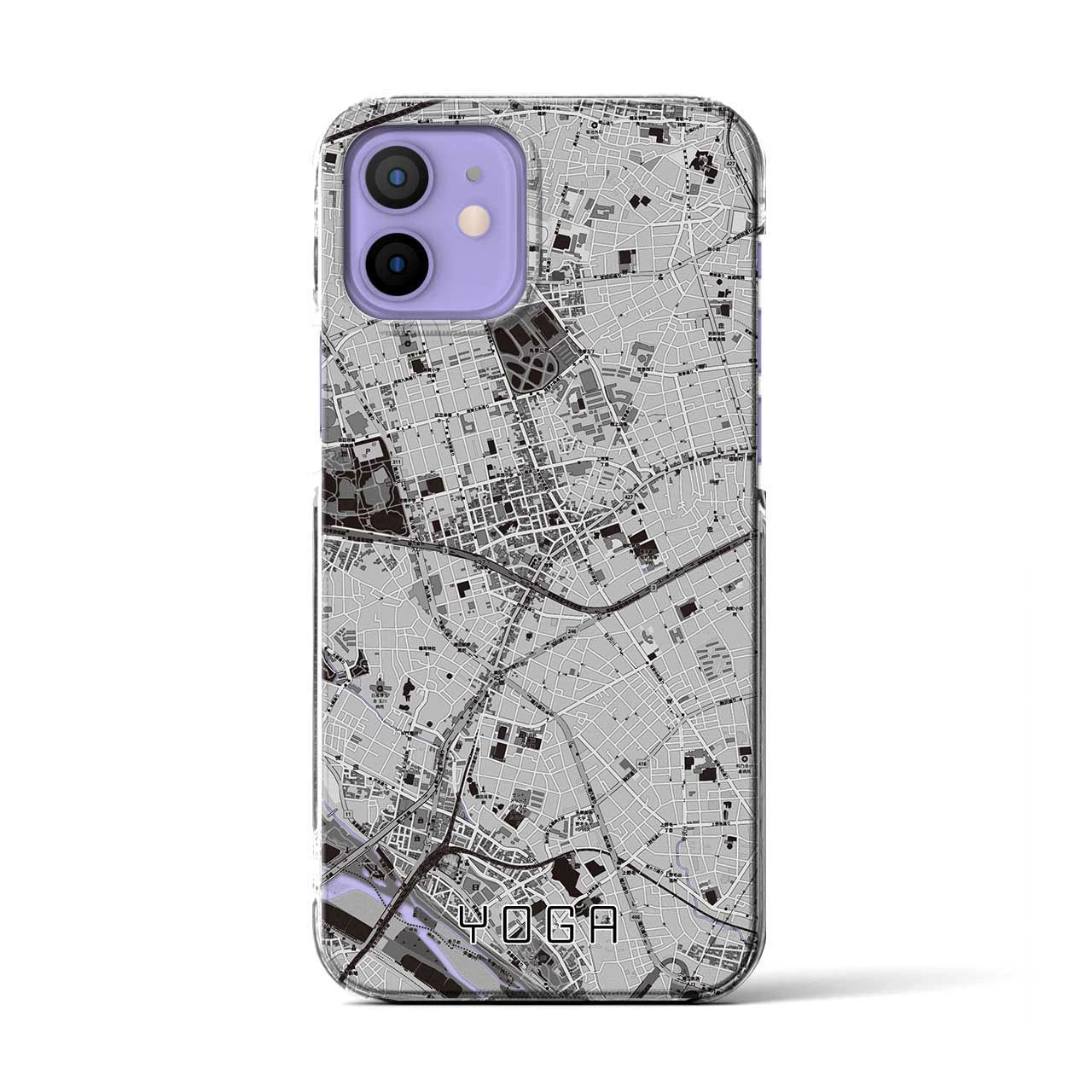 【用賀(東京都)】地図柄iPhoneケース(クリアタイプ)