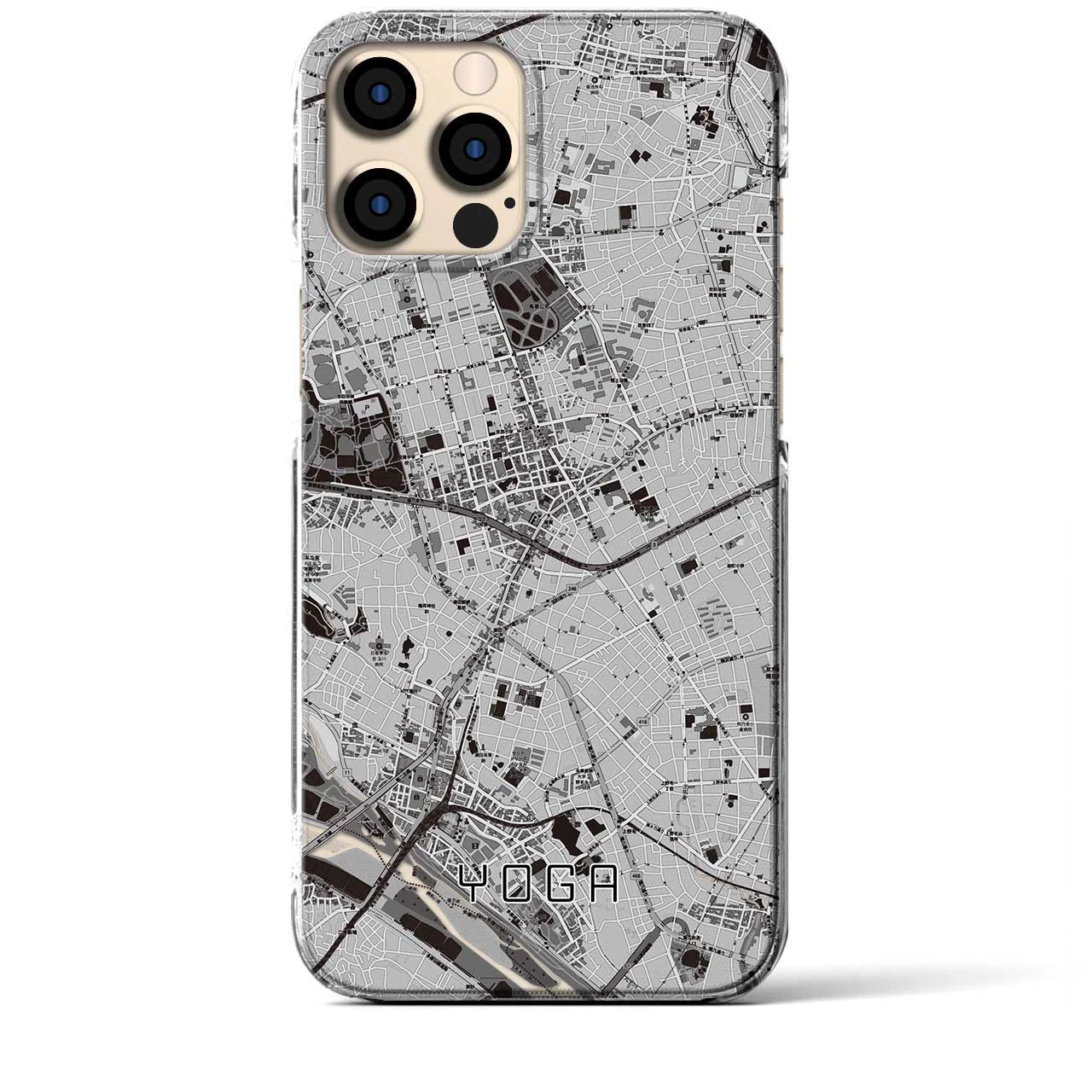 【用賀(東京都)】地図柄iPhoneケース(クリアタイプ)