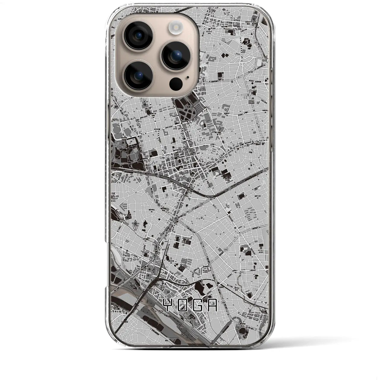 【用賀(東京都)】地図柄iPhoneケース(クリアタイプ)