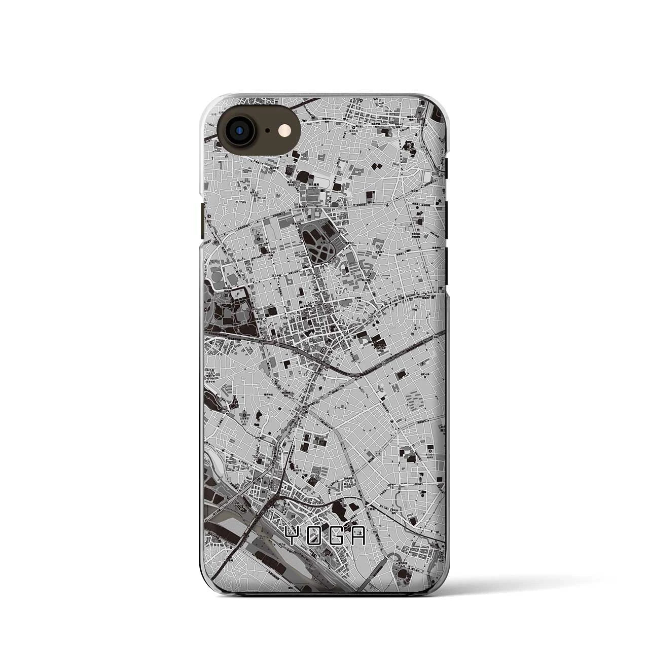 【用賀(東京都)】地図柄iPhoneケース(クリアタイプ)