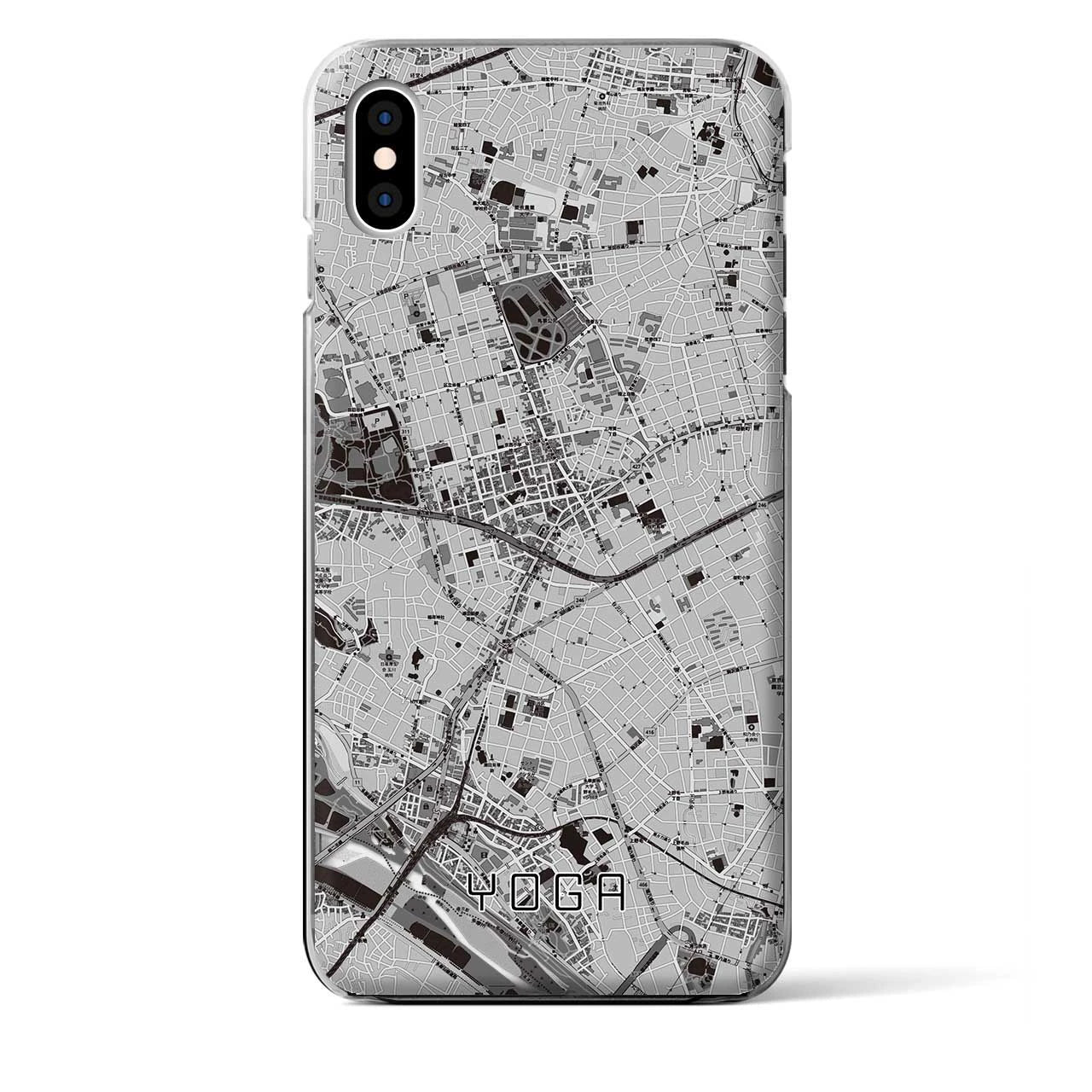 【用賀(東京都)】地図柄iPhoneケース(クリアタイプ)