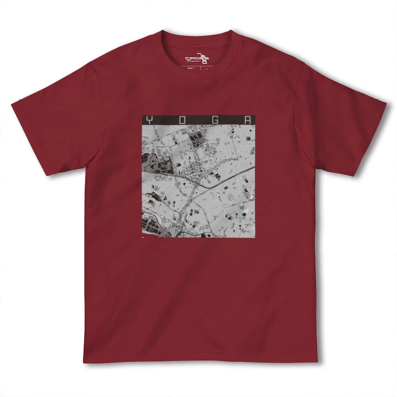 【用賀(東京都)】地図柄ヘビーウェイトTシャツ