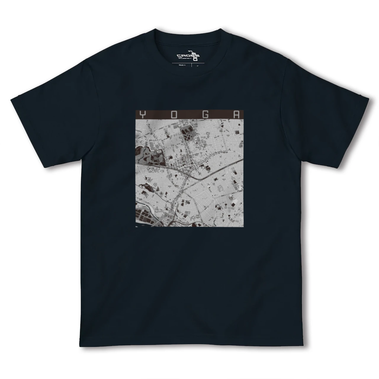 【用賀(東京都)】地図柄ヘビーウェイトTシャツ
