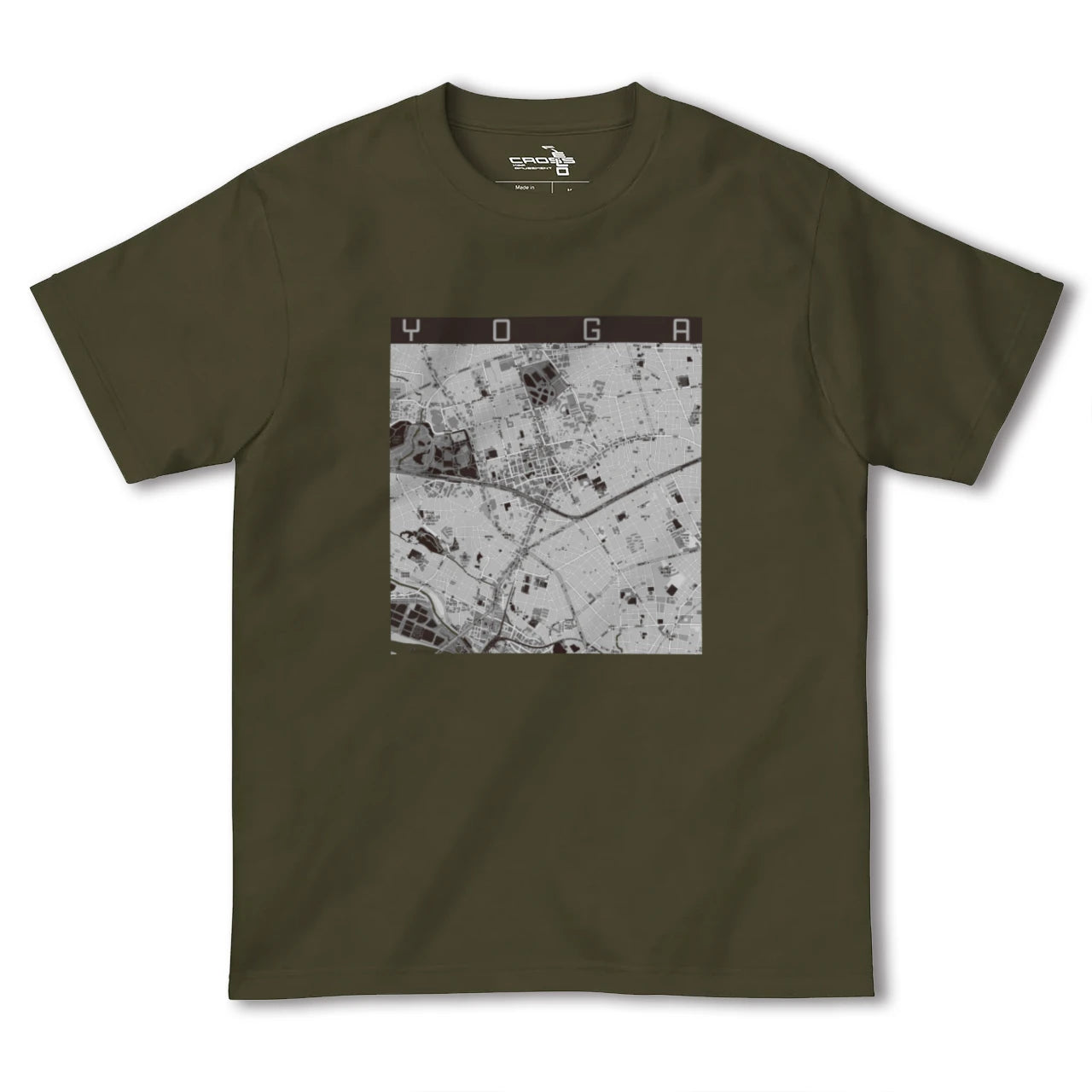 【用賀(東京都)】地図柄ヘビーウェイトTシャツ
