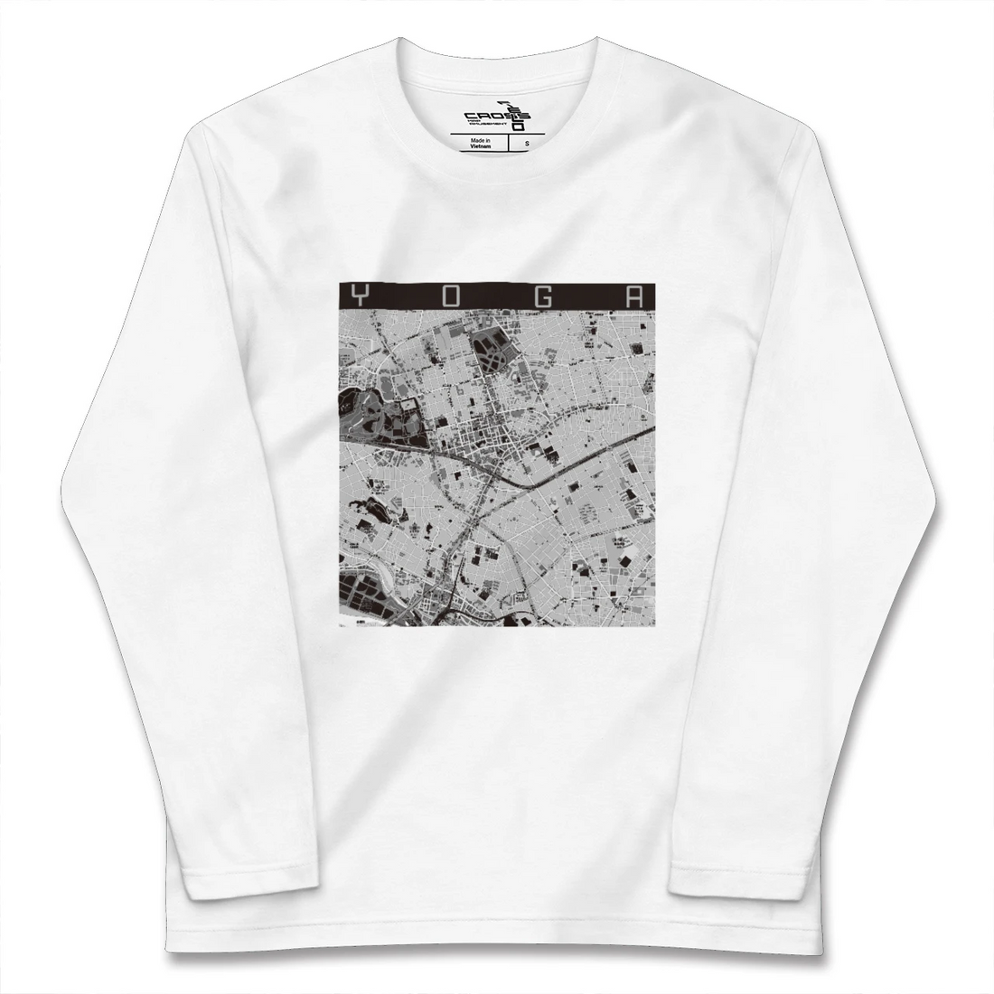 【用賀(東京都)】地図柄ロングスリーブTシャツ