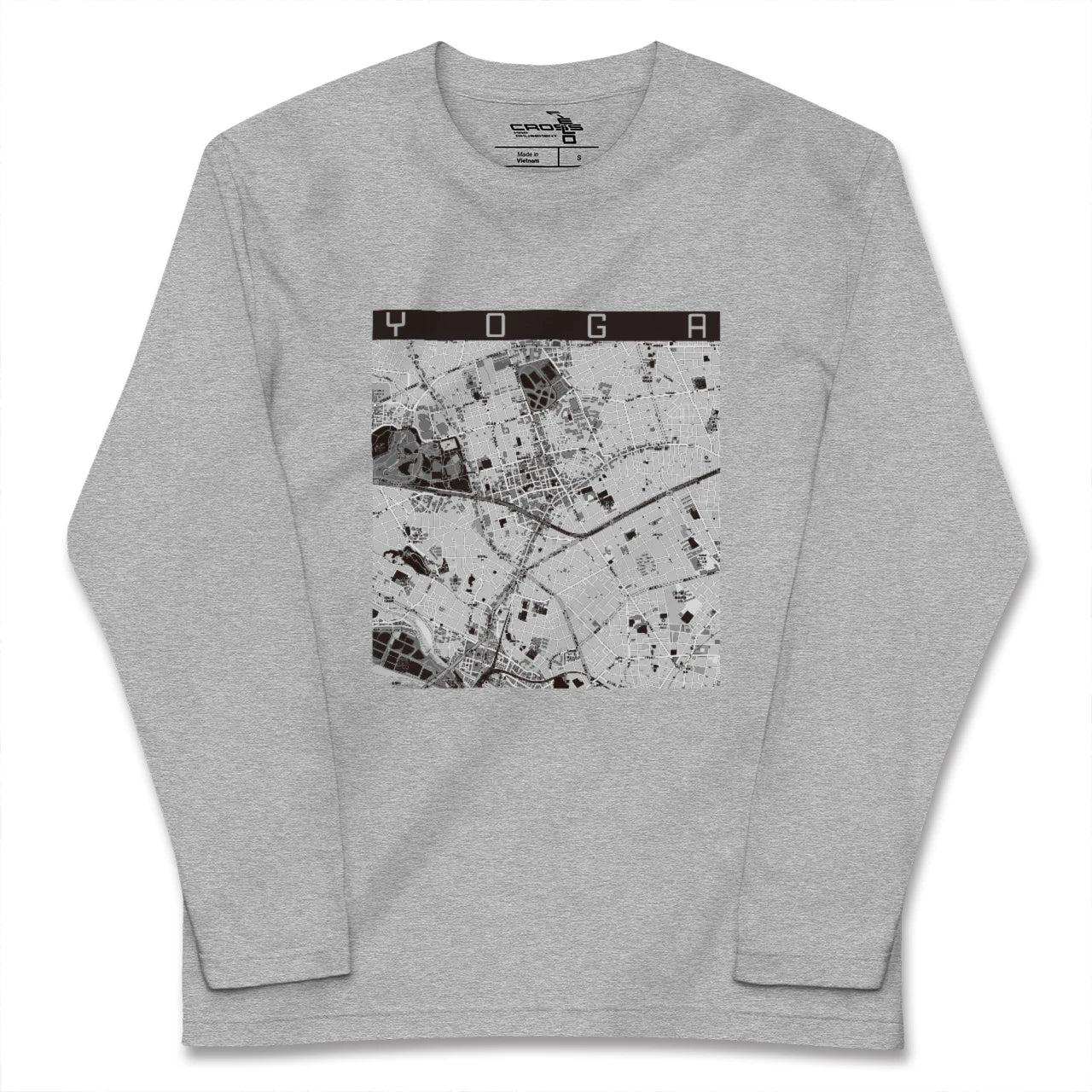【用賀(東京都)】地図柄ロングスリーブTシャツ