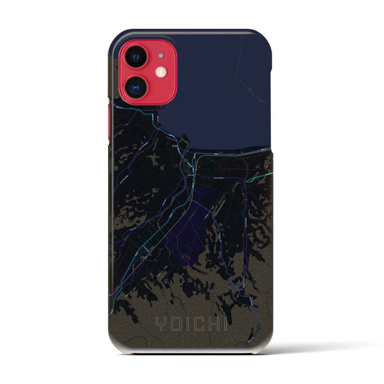 【余市(北海道)】地図柄iPhoneケース(バックカバータイプ)