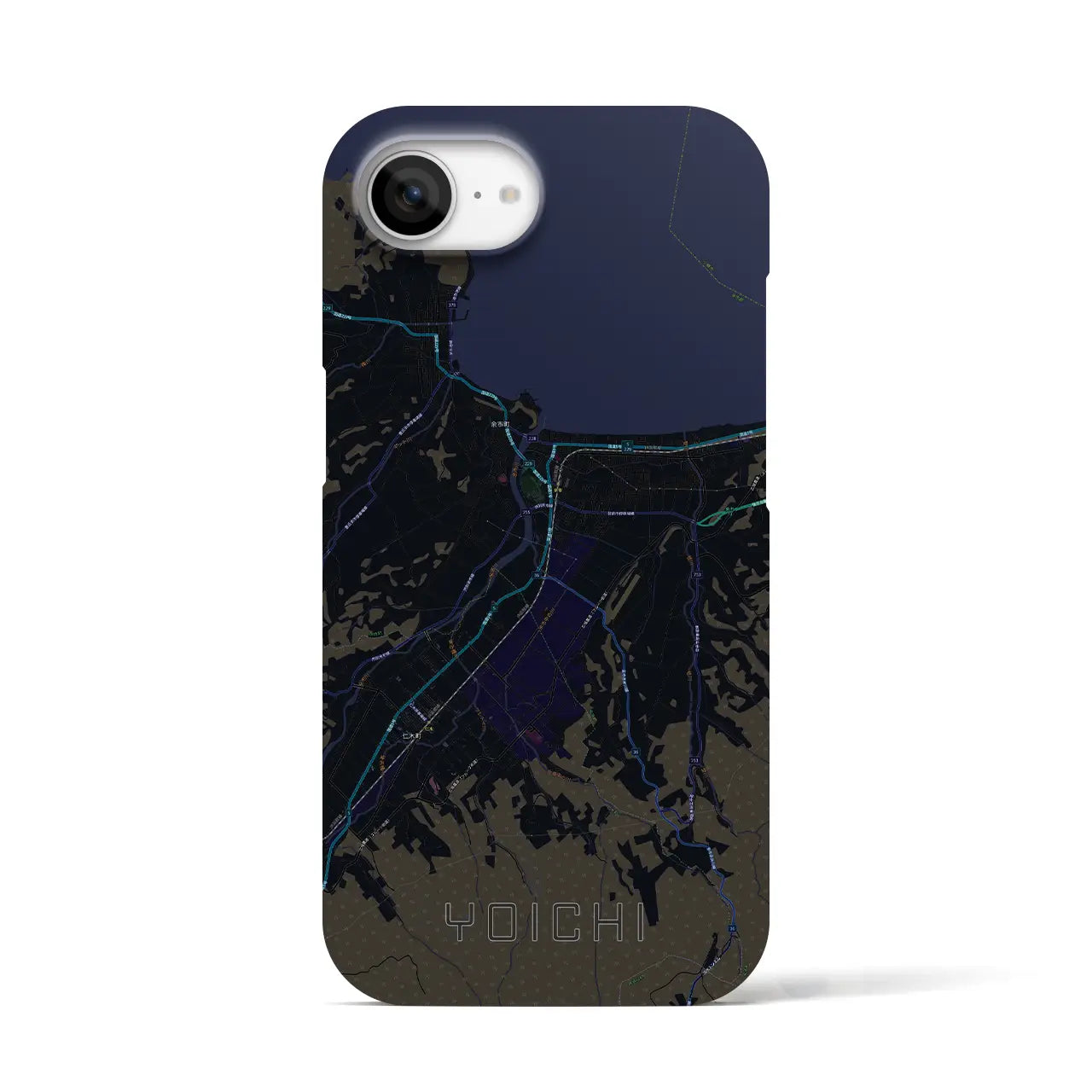 【余市(北海道)】地図柄iPhoneケース(バックカバータイプ)