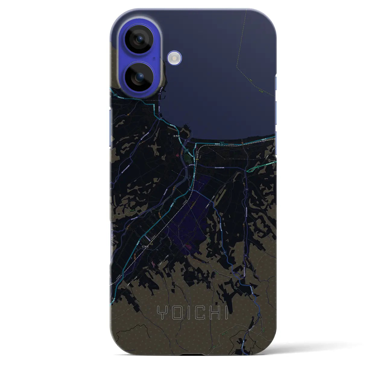 【余市(北海道)】地図柄iPhoneケース(バックカバータイプ)