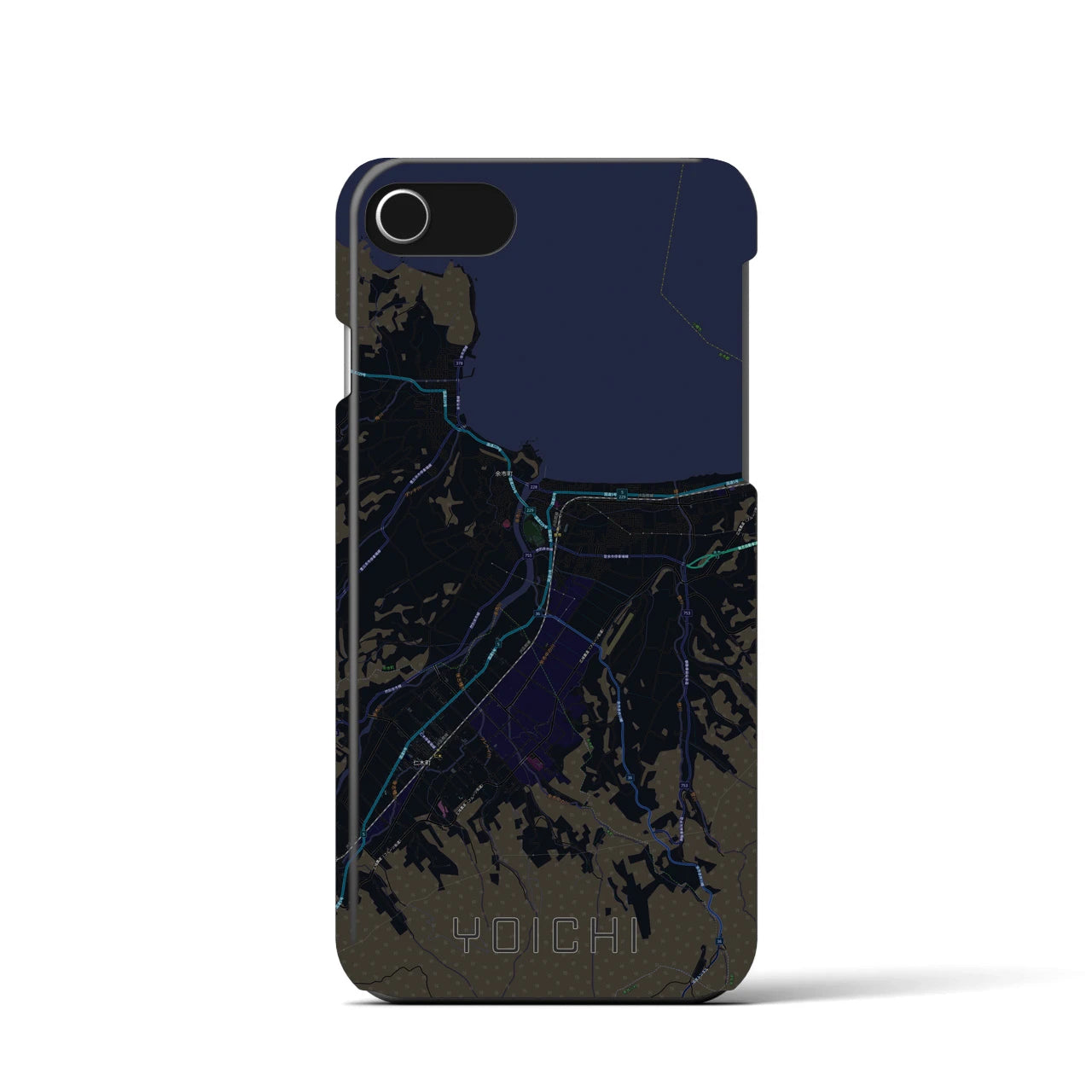 【余市(北海道)】地図柄iPhoneケース(バックカバータイプ)