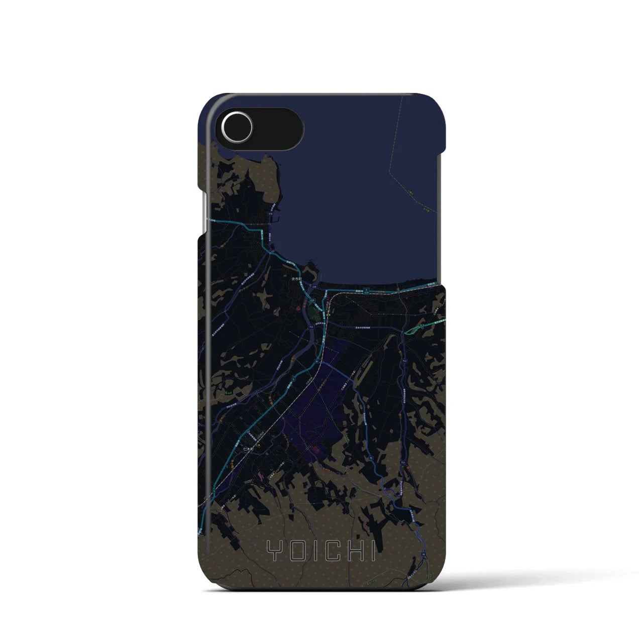 【余市(北海道)】地図柄iPhoneケース(バックカバータイプ)