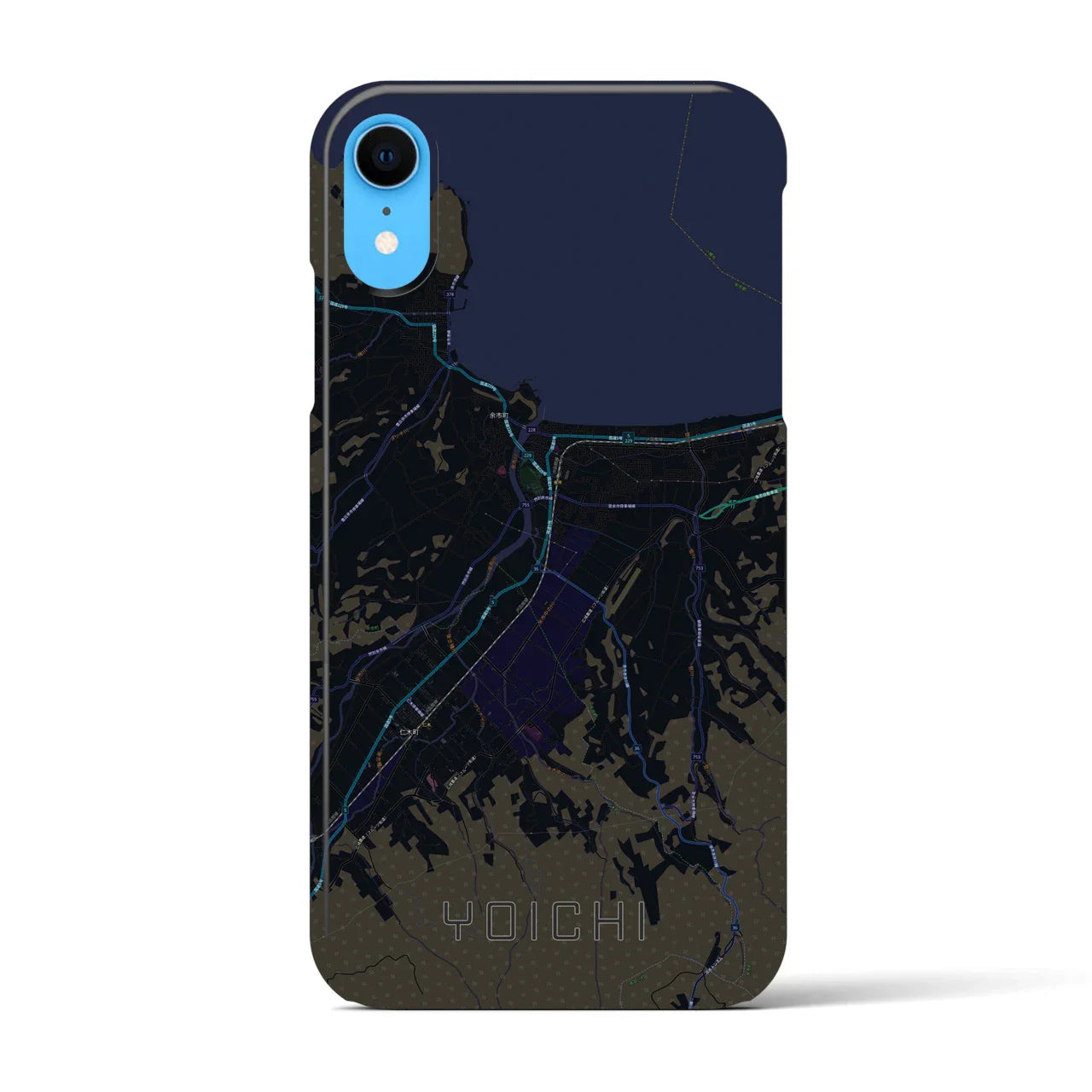 【余市(北海道)】地図柄iPhoneケース(バックカバータイプ)