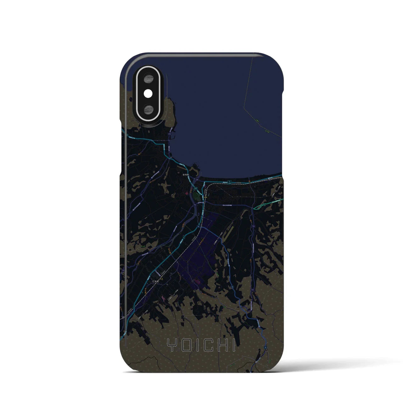 【余市(北海道)】地図柄iPhoneケース(バックカバータイプ)