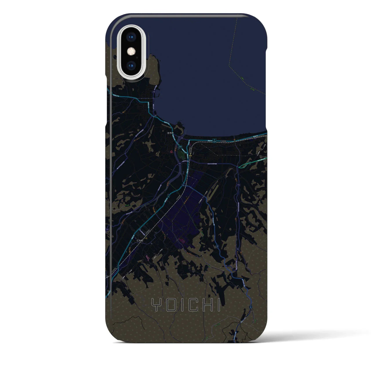 【余市(北海道)】地図柄iPhoneケース(バックカバータイプ)