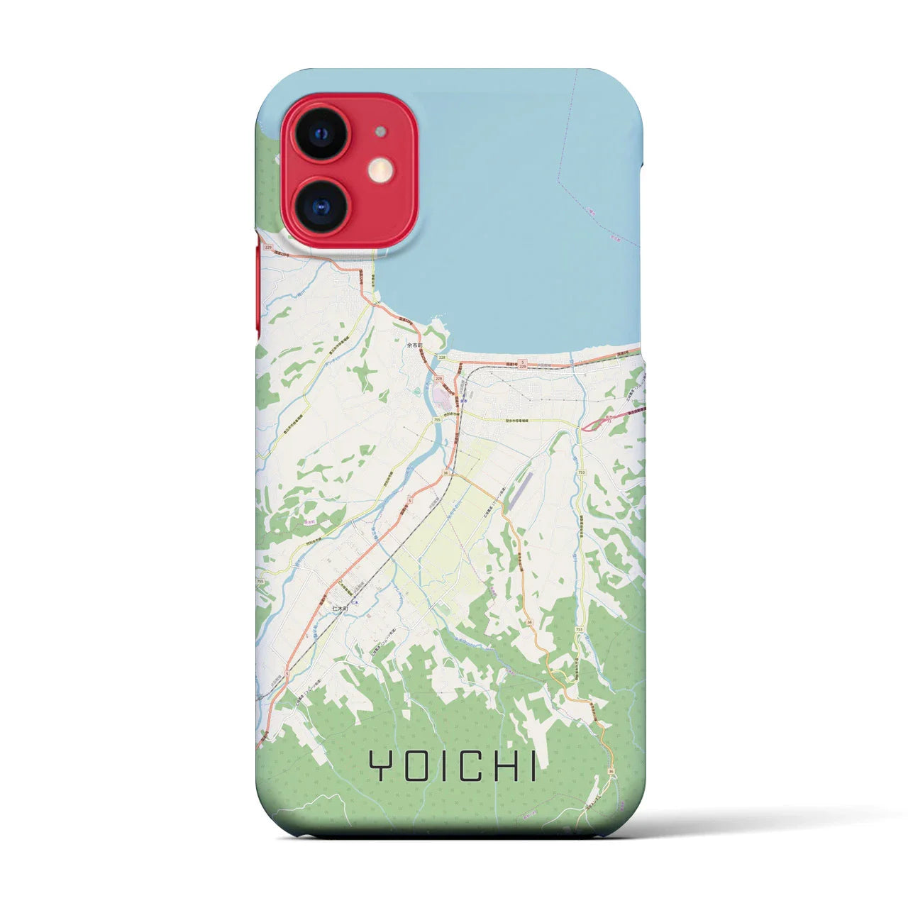 【余市(北海道)】地図柄iPhoneケース(バックカバータイプ)