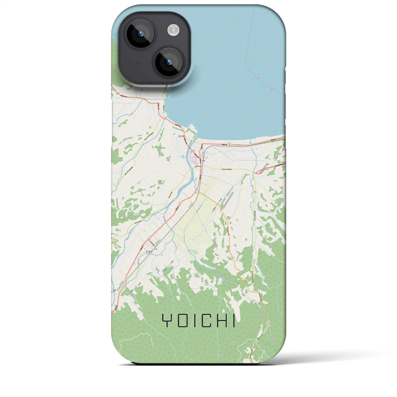 【余市(北海道)】地図柄iPhoneケース(バックカバータイプ)
