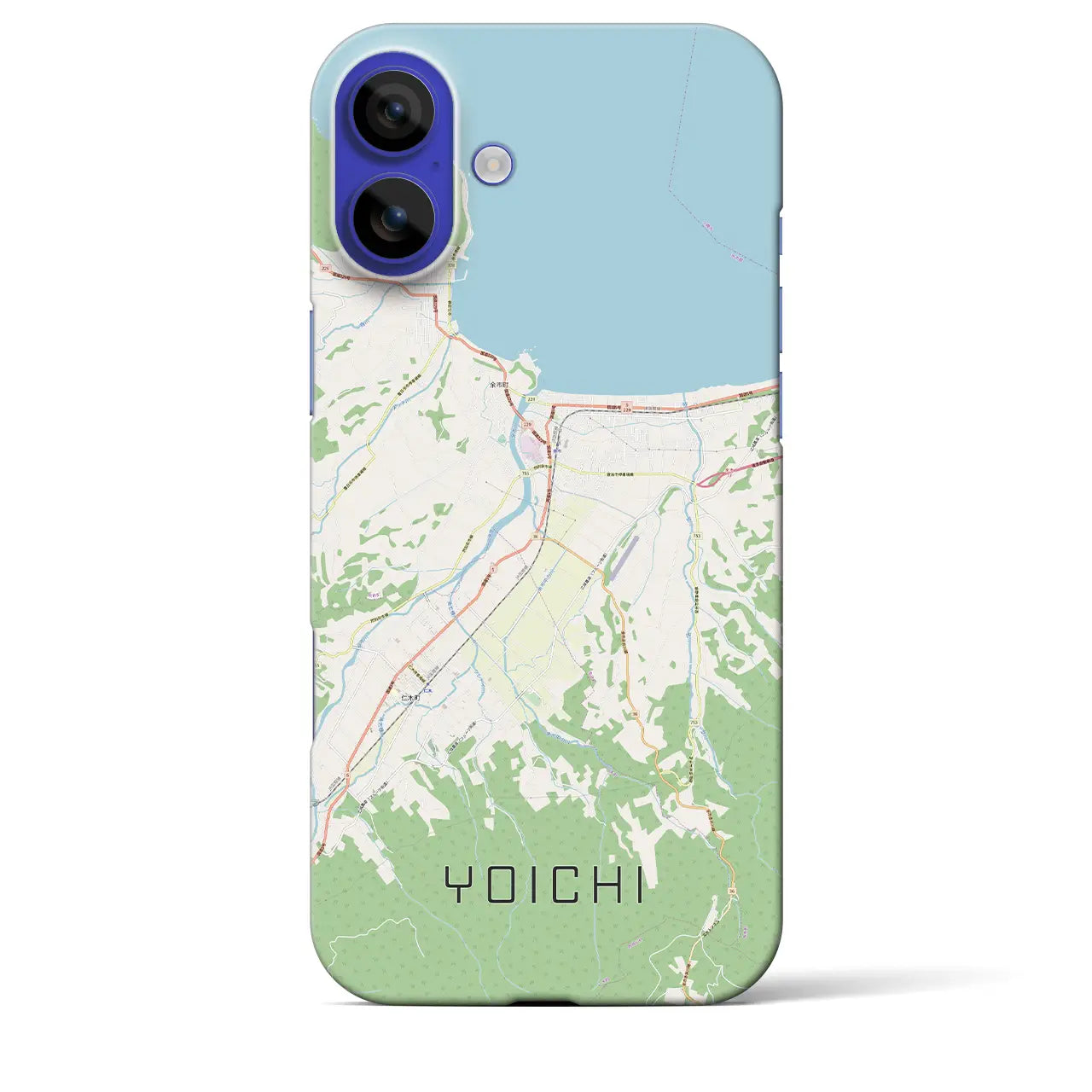 【余市(北海道)】地図柄iPhoneケース(バックカバータイプ)ナチュラル・iPhone 16 Pro Max 用