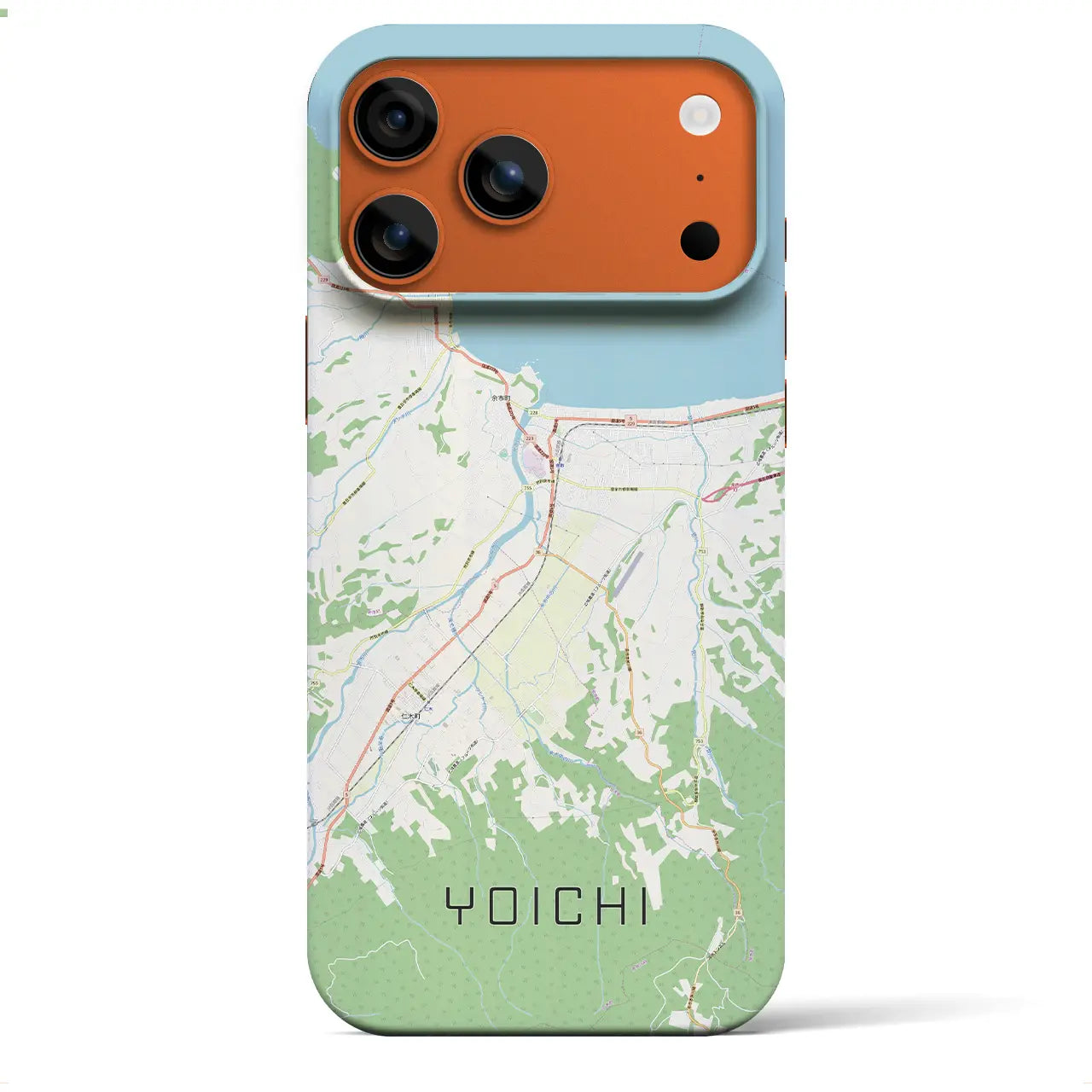 【余市(北海道)】地図柄iPhoneケース(バックカバータイプ)