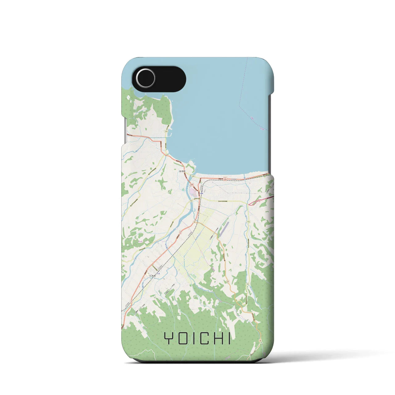 【余市(北海道)】地図柄iPhoneケース(バックカバータイプ)