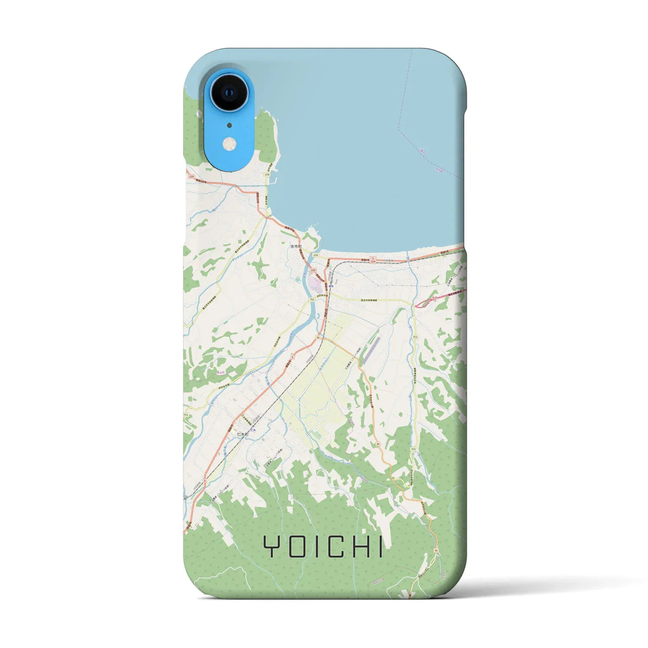 【余市(北海道)】地図柄iPhoneケース(バックカバータイプ)