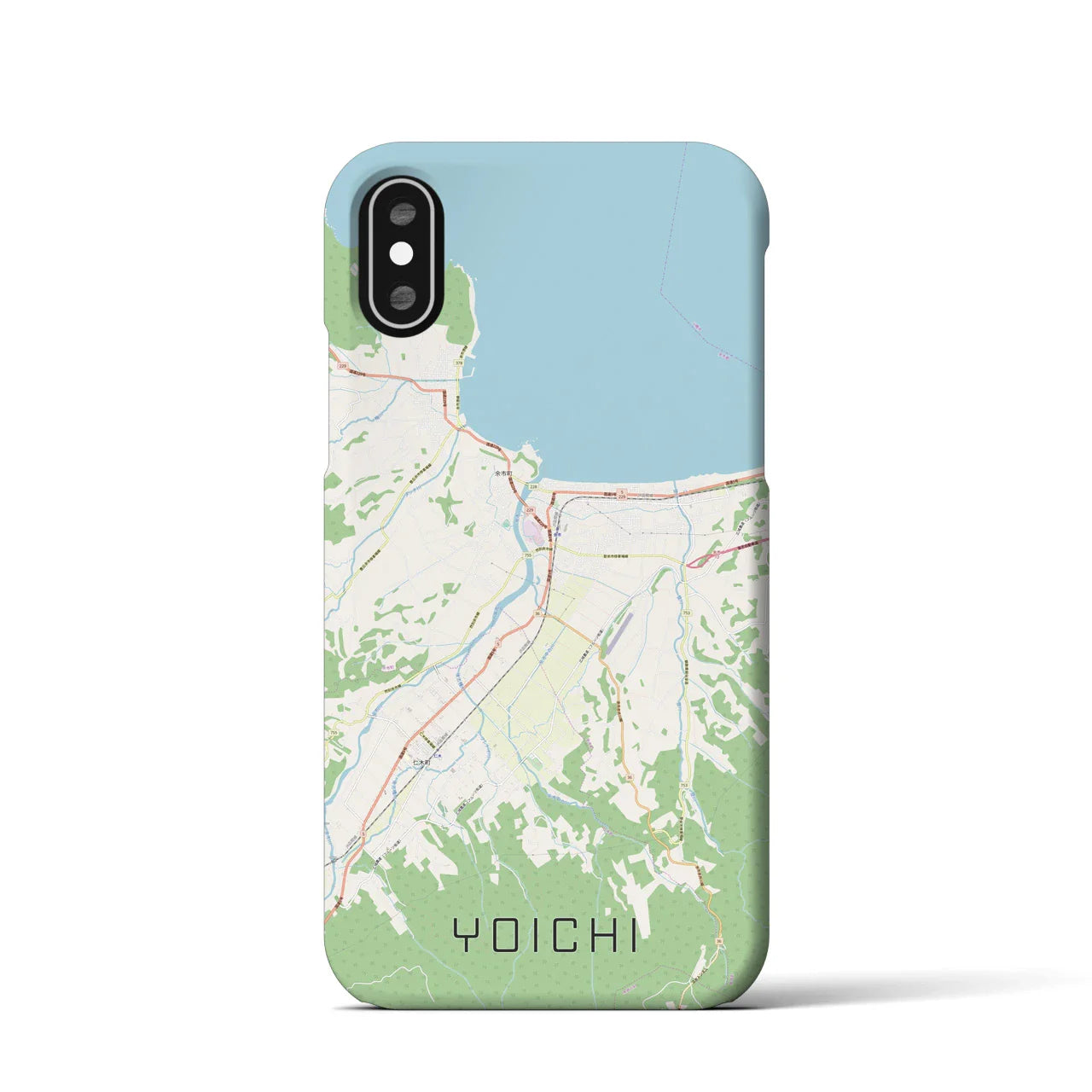 【余市(北海道)】地図柄iPhoneケース(バックカバータイプ)