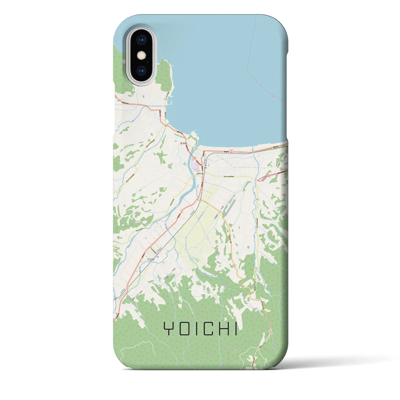 【余市(北海道)】地図柄iPhoneケース(バックカバータイプ)