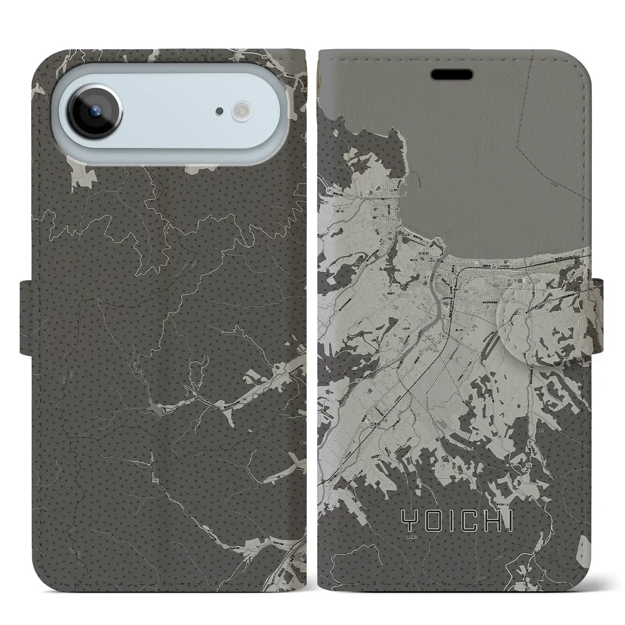 【余市(北海道)】地図柄iPhoneケース(手帳タイプ)