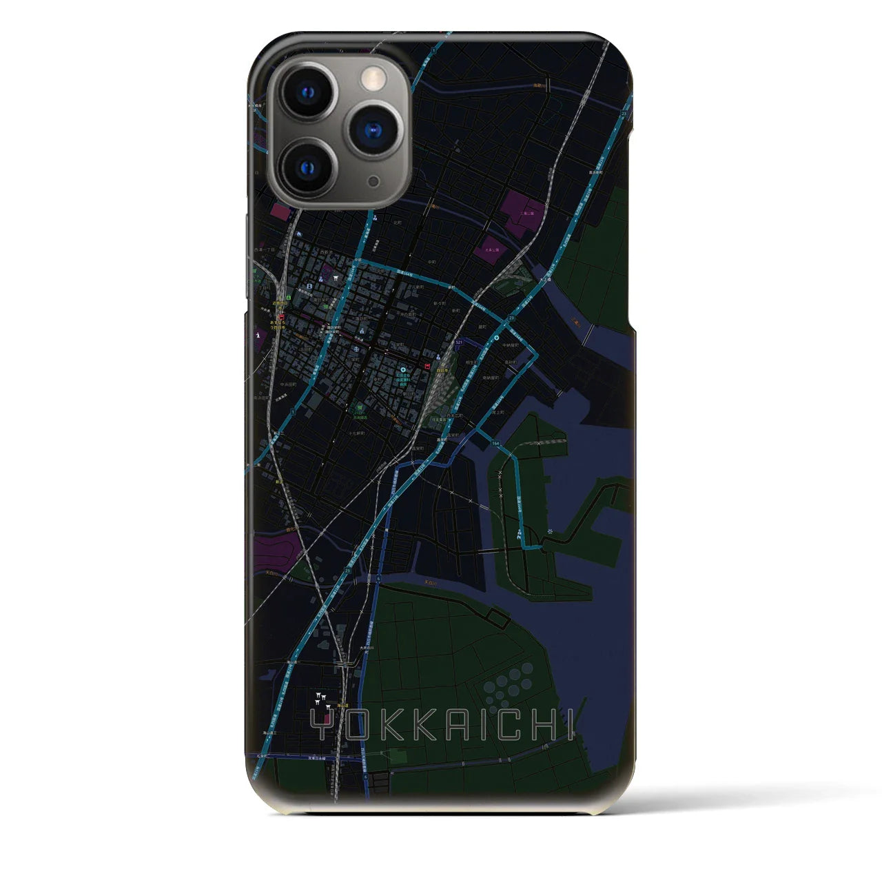 【四日市(三重県)】地図柄iPhoneケース(バックカバータイプ)