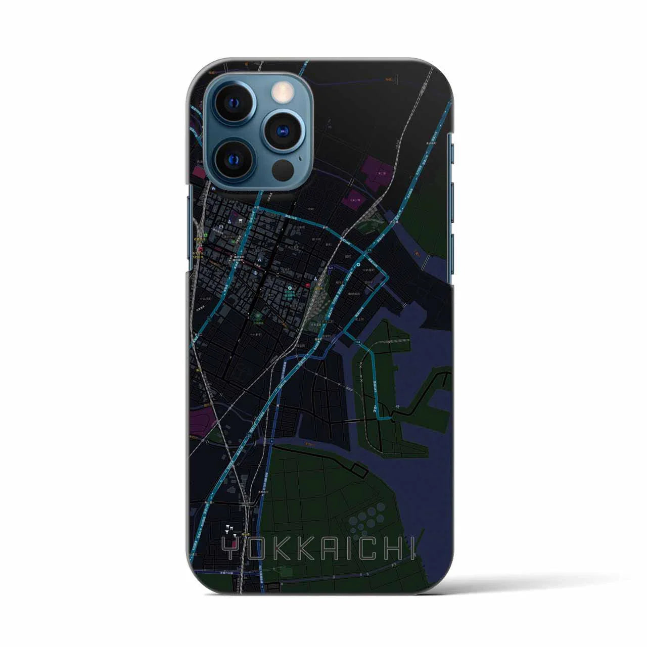 【四日市(三重県)】地図柄iPhoneケース(バックカバータイプ)