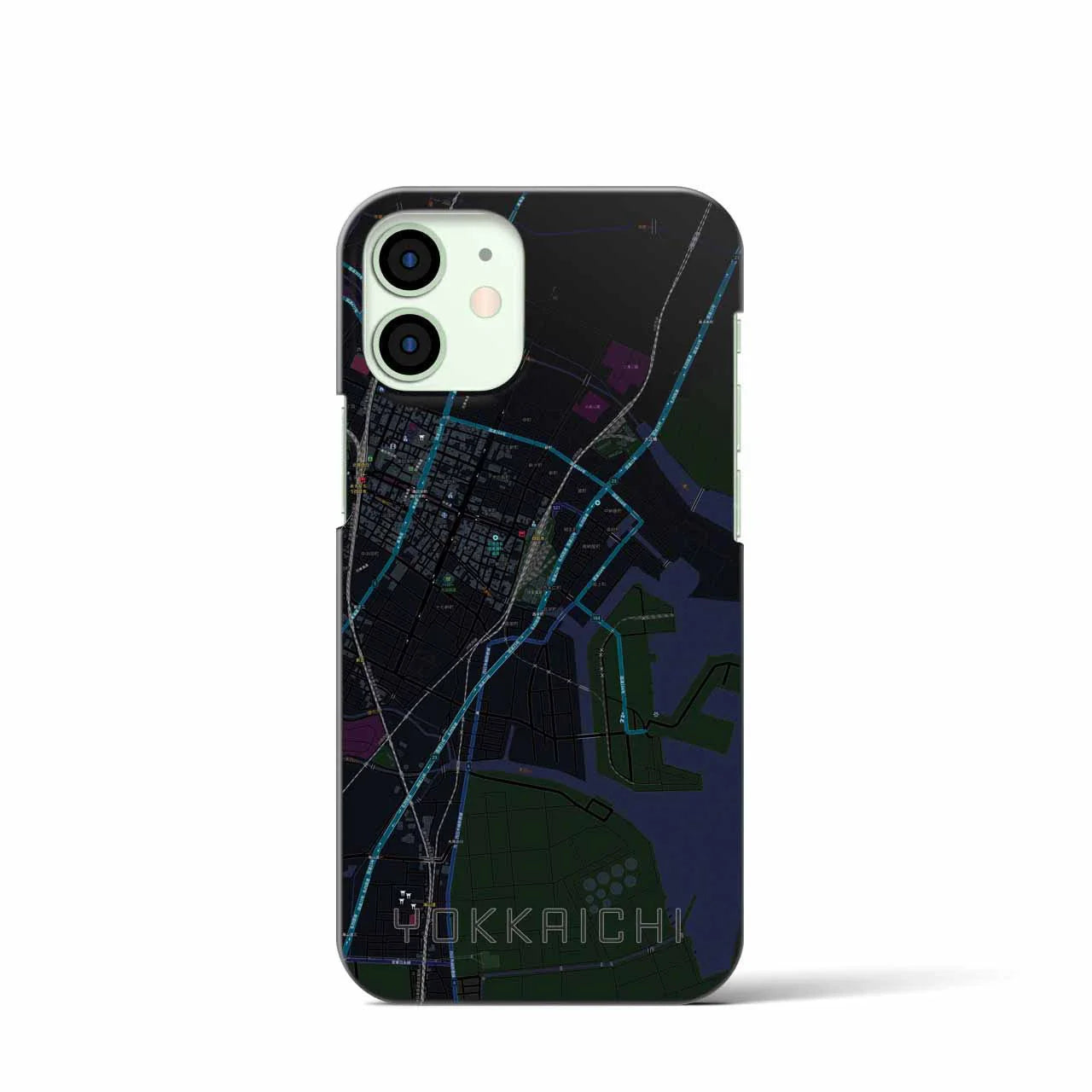 【四日市(三重県)】地図柄iPhoneケース(バックカバータイプ)