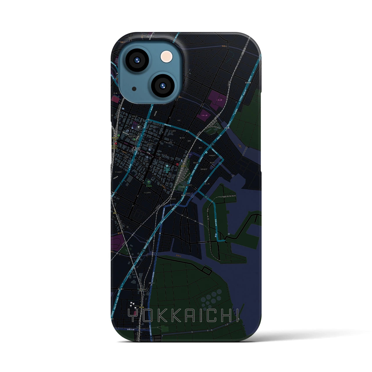 【四日市(三重県)】地図柄iPhoneケース(バックカバータイプ)