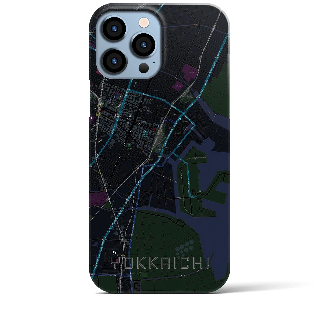 【四日市(三重県)】地図柄iPhoneケース(バックカバータイプ)
