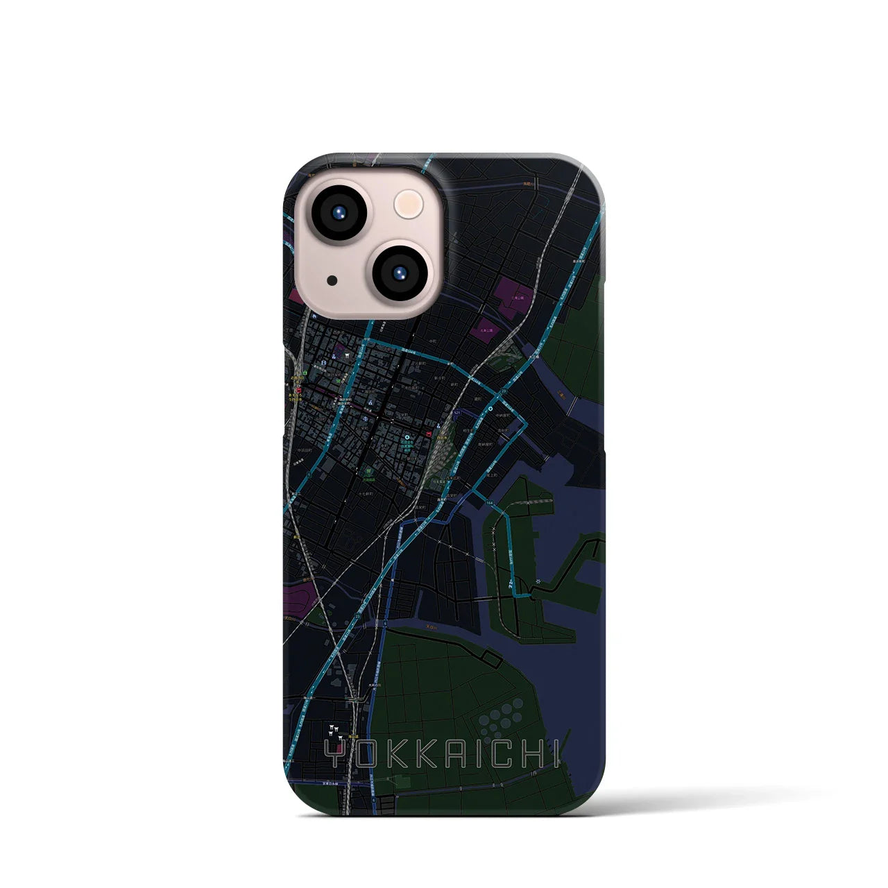 【四日市(三重県)】地図柄iPhoneケース(バックカバータイプ)
