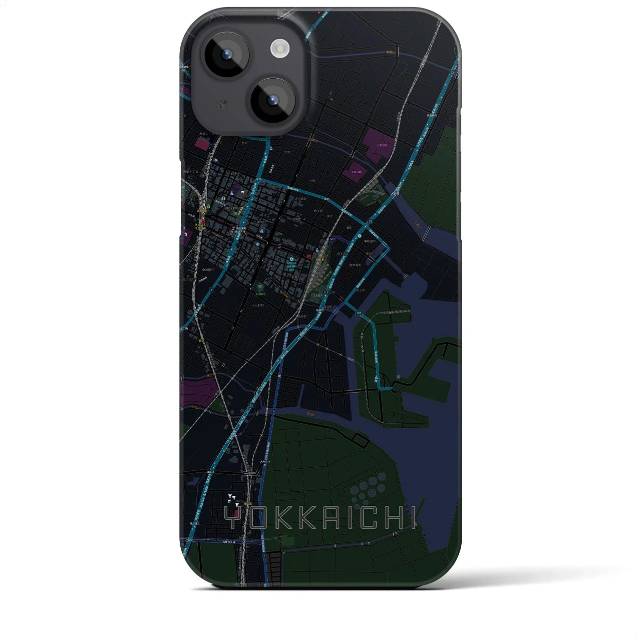 【四日市(三重県)】地図柄iPhoneケース(バックカバータイプ)