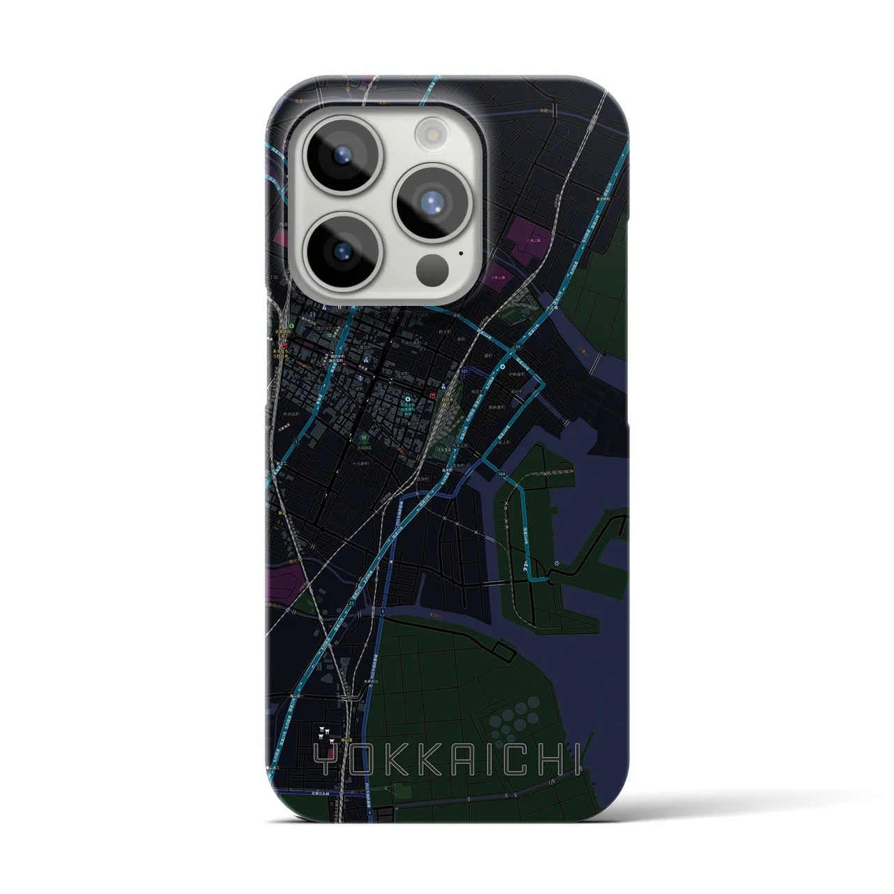【四日市(三重県)】地図柄iPhoneケース(バックカバータイプ)